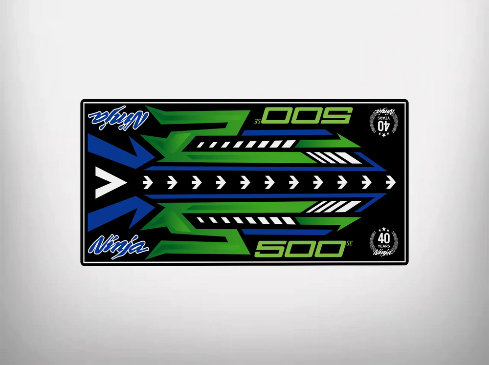 Kawasaki Ninja 500SE 40th Anniversary Motorcycle Mat