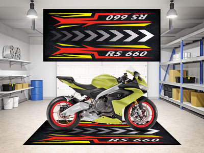 Designed Motorcycle Mat for Aprilia RS660 - Motorcycle Pit Mat