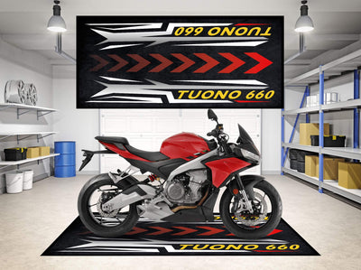 Designed Motorcycle Mat for Aprilia Tuono 660 - Motorcycle Pit Mat