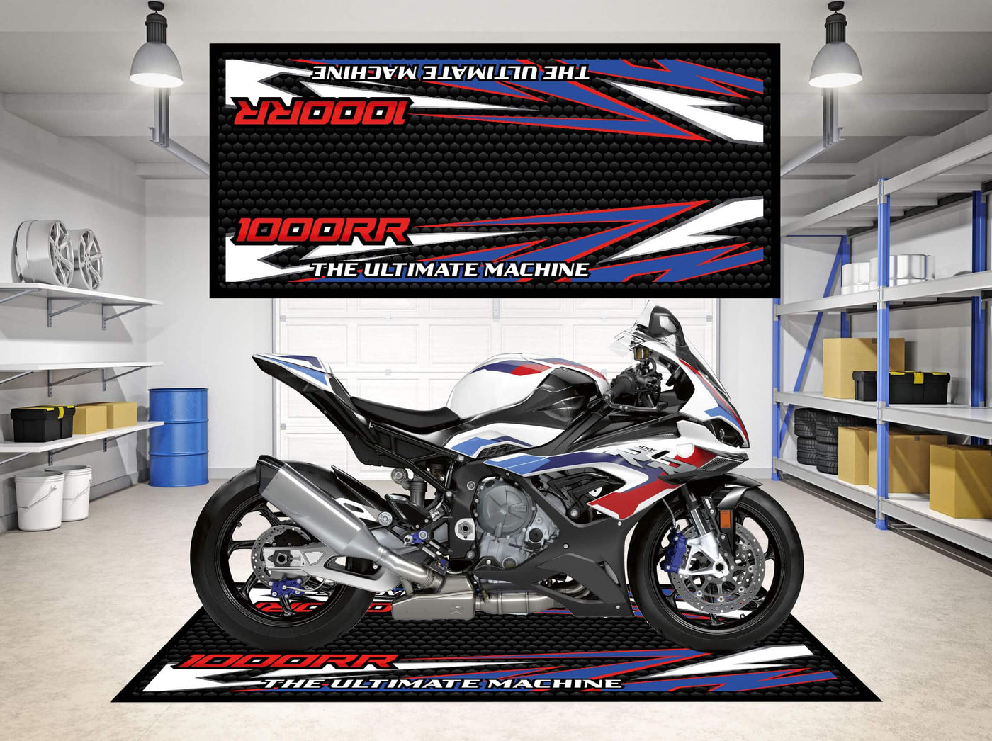 Designed Motorcycle Mat for BMW 1000RR - Motorcycle Pit Mat