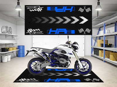 Designed Motorcycle Mat for BMW HP2 Sport - Motorcycle Pit Mat