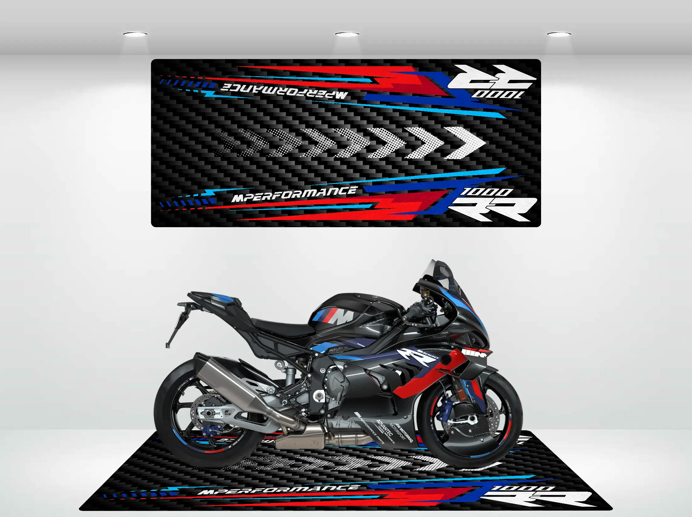 Motorcycle Mat Designed for the BMW M1000RR - Custom Design Mat ...
