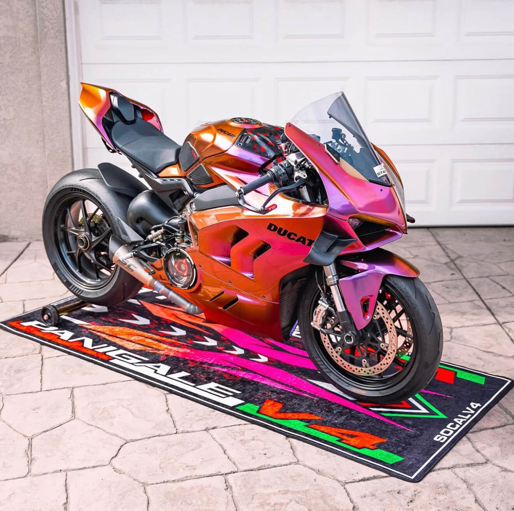 Custom Designed Pit Mat For Motorcycle