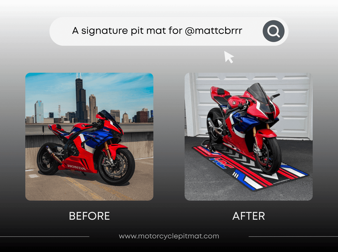 Custom Motorcycle Pit Mat