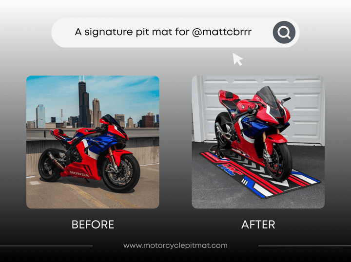 Custom Motorcycle Pit Mat