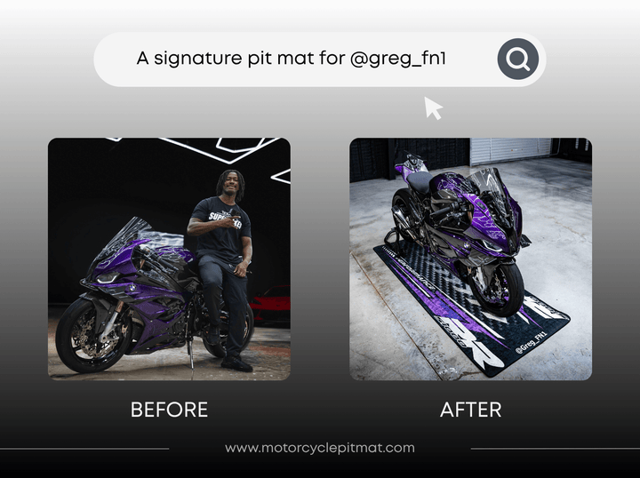 Custom Motorcycle Pit Mat