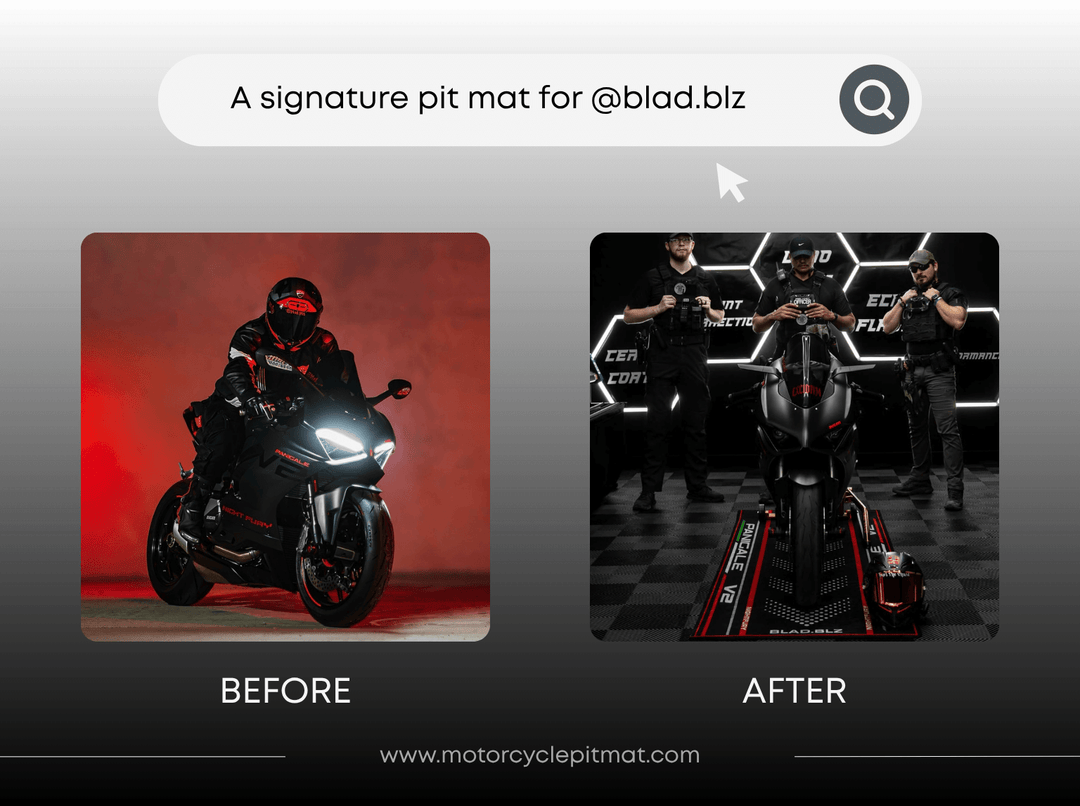 Custom Motorcycle Pit Mat