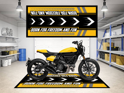 Designed Motorcycle Mat for Ducati Scrambler - Motorcycle Pit Mat