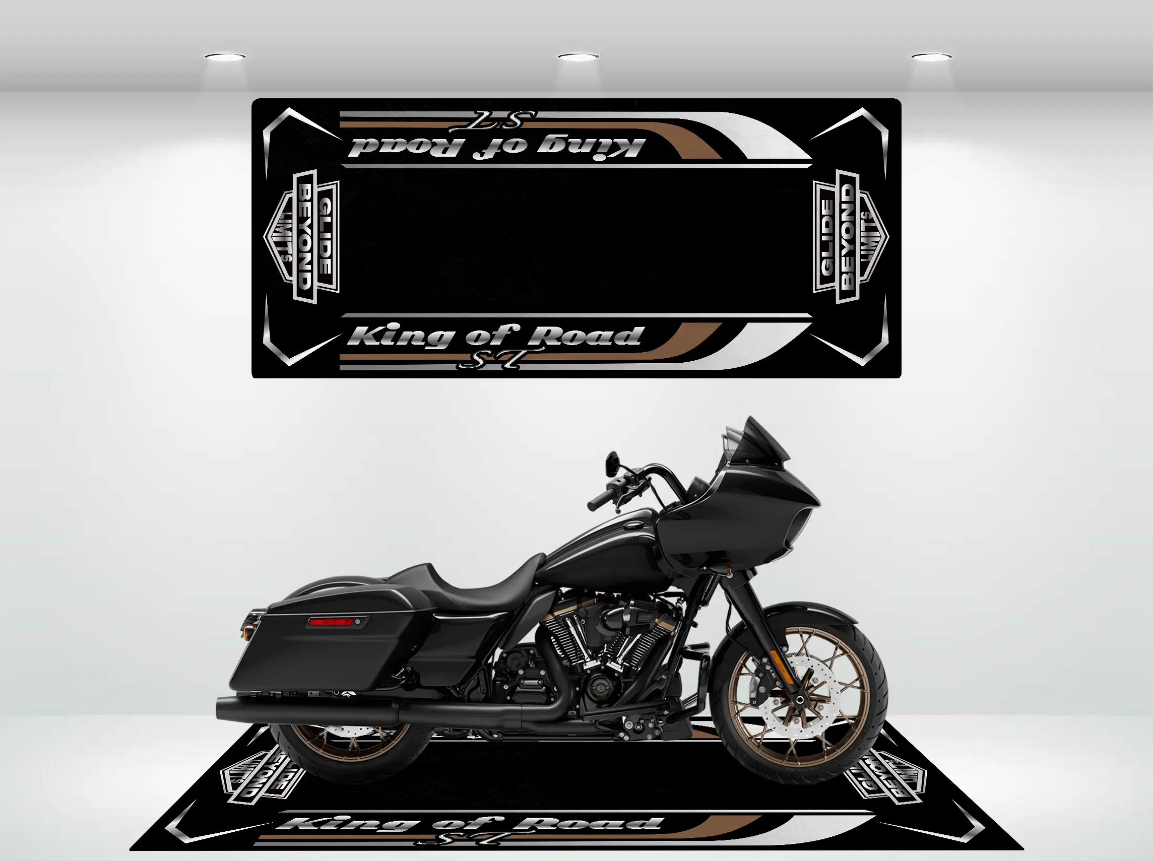 Motorcycle Mat for King of Road ST - Keep Your Garage Organized