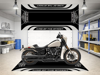 Designed Motorcycle Mat for Harley Davidson King of the Street - Motorcycle Pit Mat