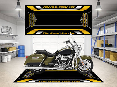 Designed Motorcycle Mat for Harley Davidson Road Warrior - Motorcycle Pit Mat