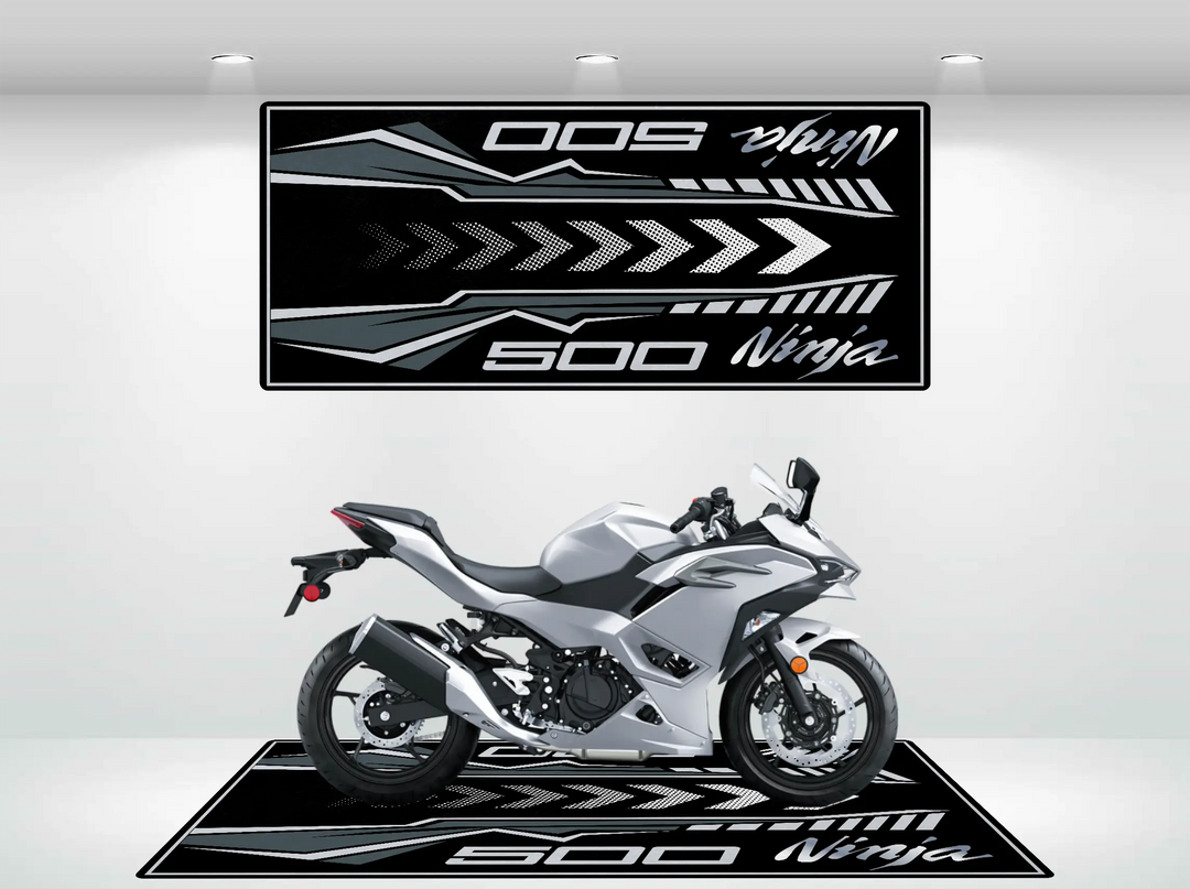 Matte Ninja Motorcycle Mat for Kawasaki Ninja 500