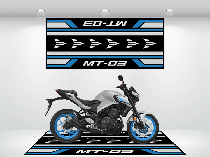 Designed Pit Mat for Yamaha MT-03 Motorcycle