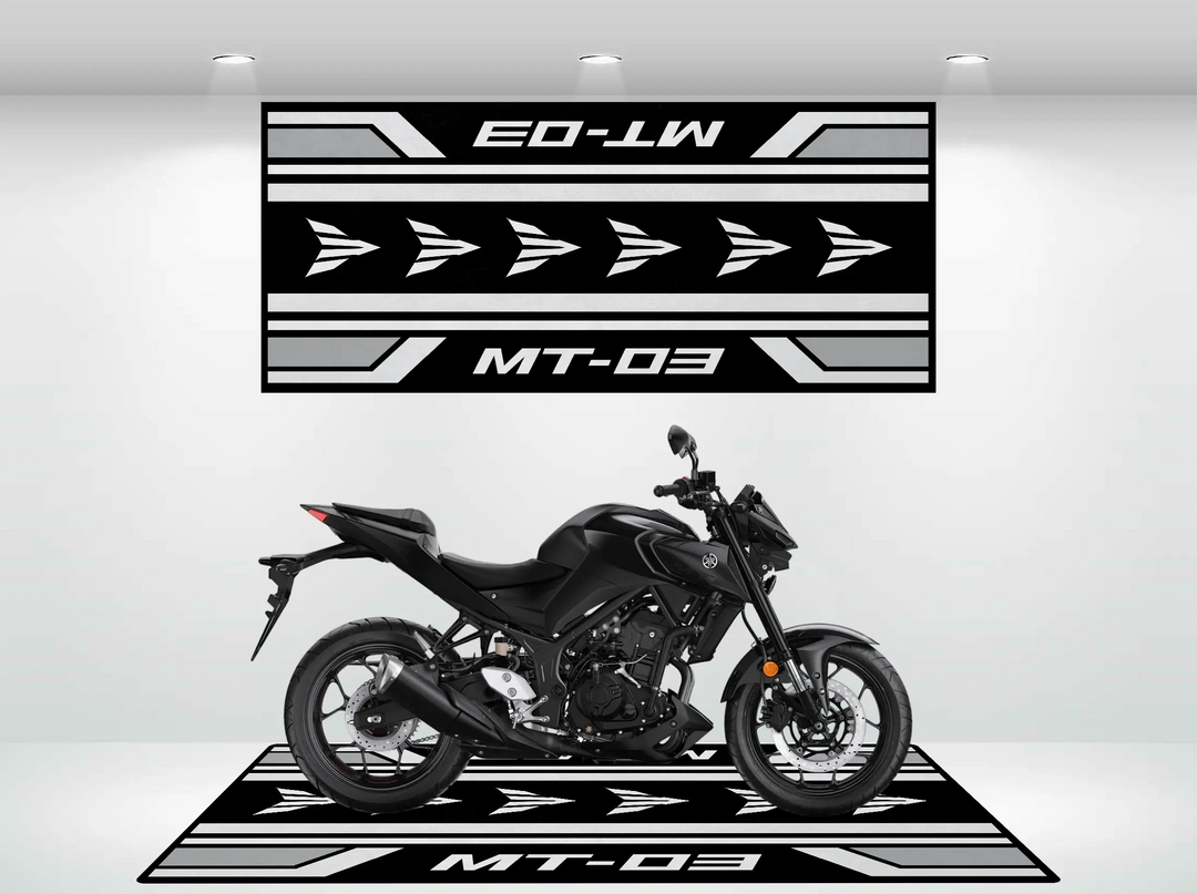 Designed Pit Mat for Yamaha MT-03 Motorcycle