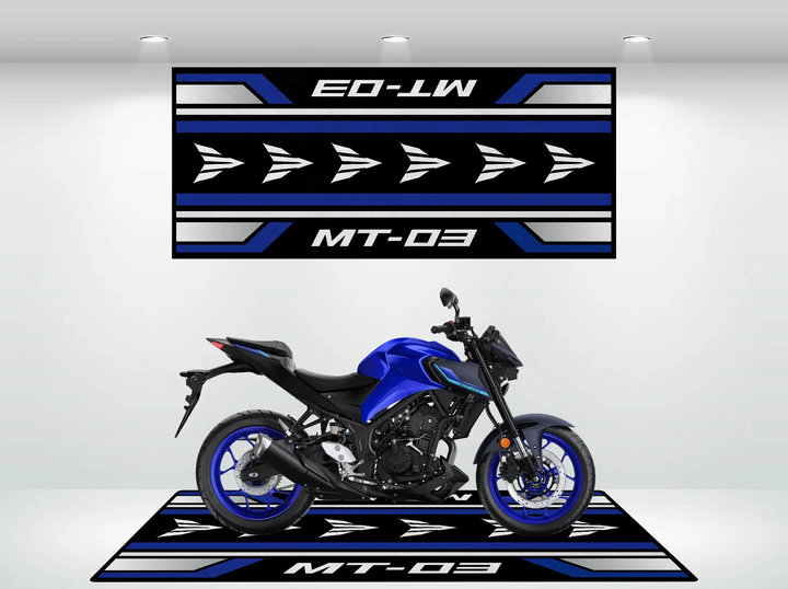 Designed Pit Mat for Yamaha MT-03 Motorcycle