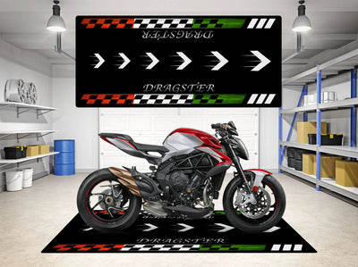 Designed Motorcycle Mat for MV Agusta Dragster - Motorcycle Pit Mat