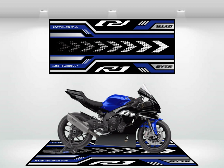 Designed Pit Mat for Yamaha GYTR Motorcycle