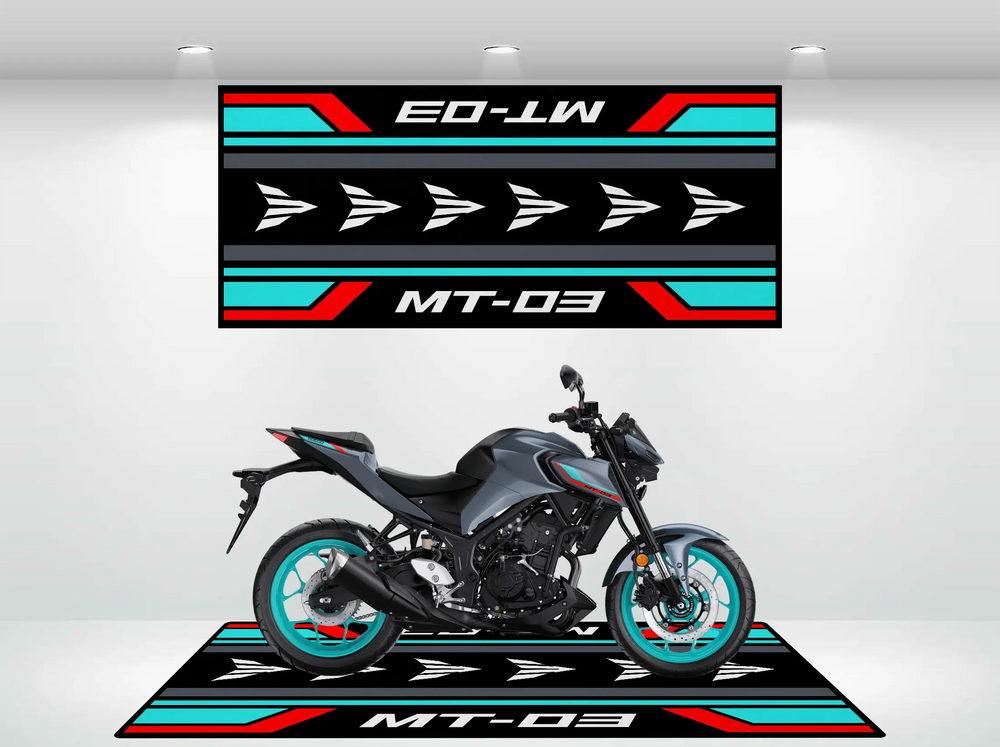 Designed Pit Mat for Yamaha MT-03 Motorcycle