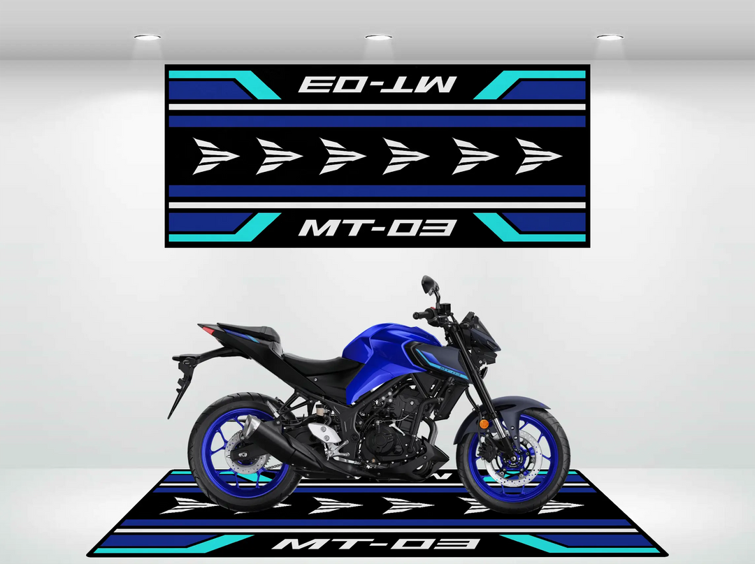 Designed Pit Mat for Yamaha MT-03 Motorcycle