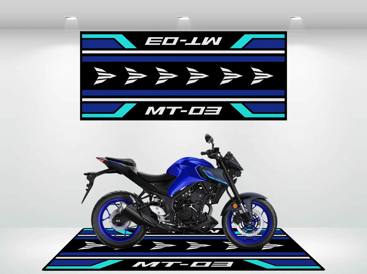 Designed Pit Mat for Yamaha MT-03 Motorcycle