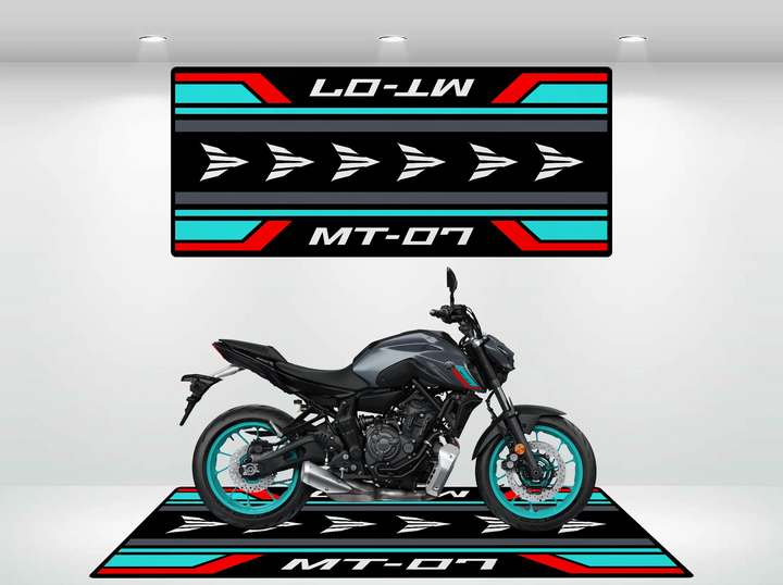Designed Pit Mat for Yamaha MT-07 Motorcycle