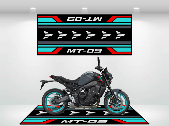 Designed Pit Mat for Yamaha MT-09 Motorcycle