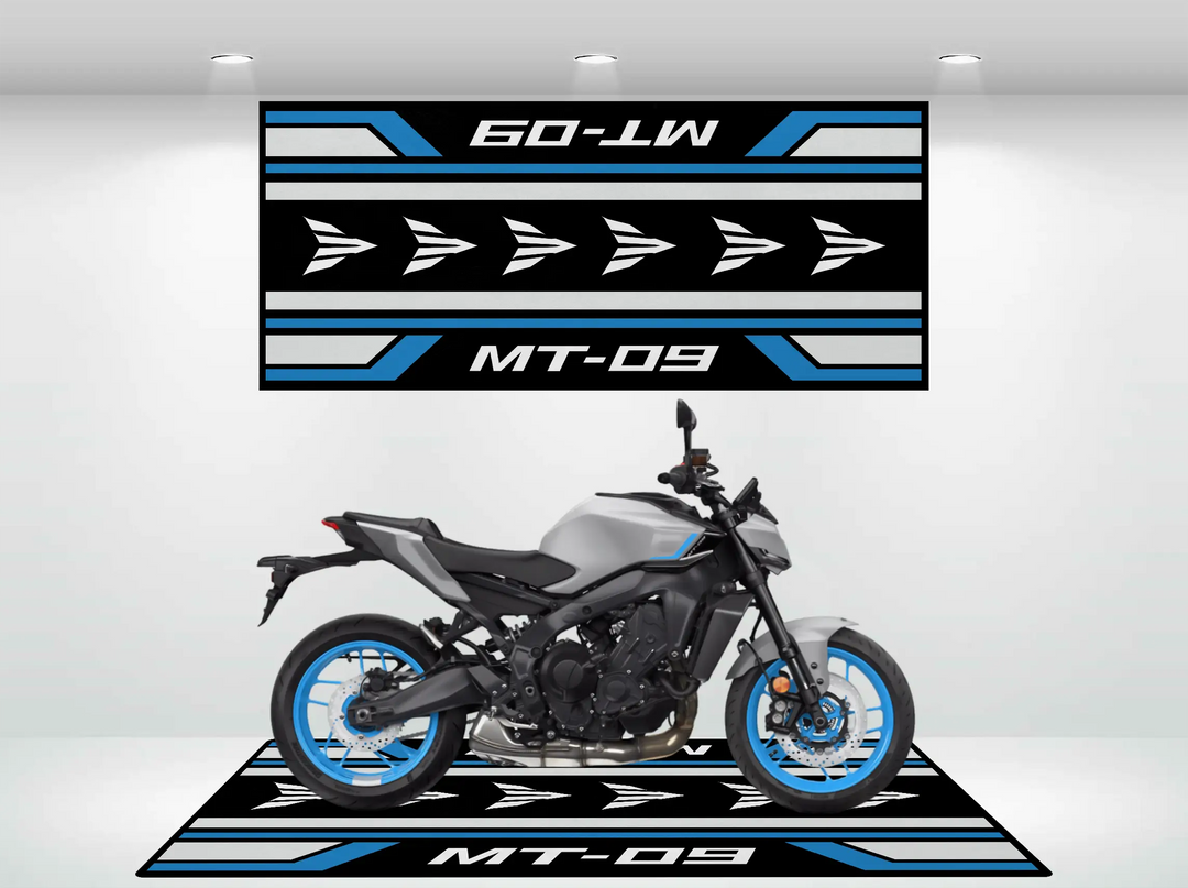 Designed Pit Mat for Yamaha MT-09 Motorcycle
