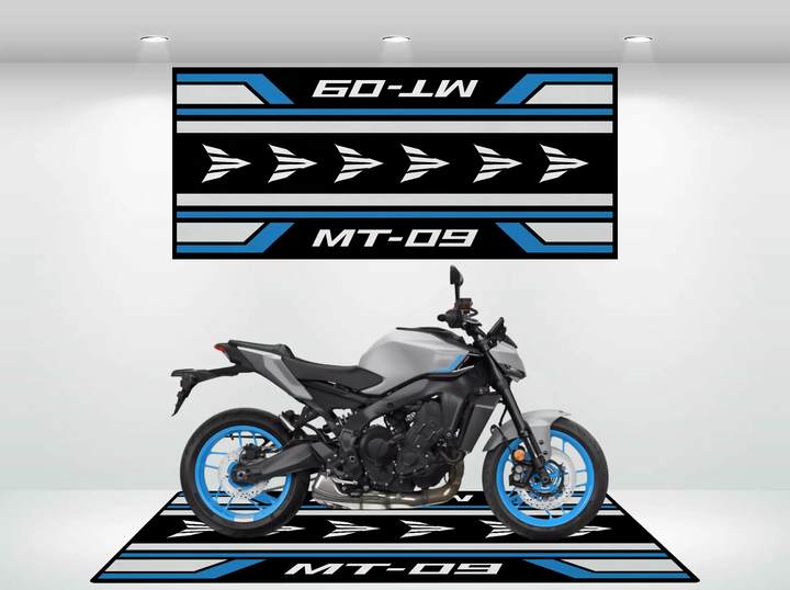Designed Pit Mat for Yamaha MT-09 Motorcycle