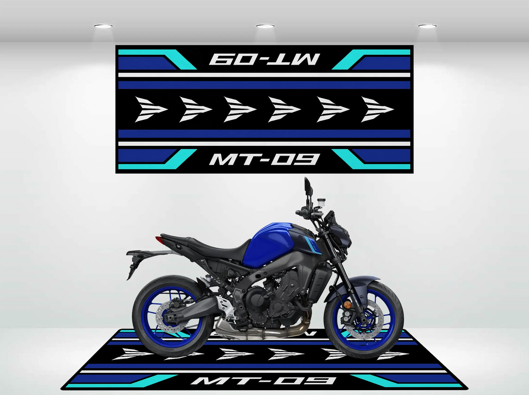 Designed Pit Mat for Yamaha MT-09 Motorcycle