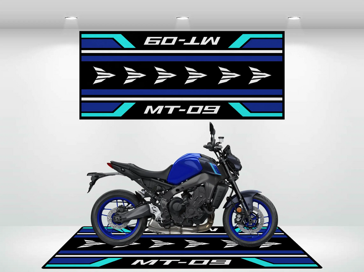 Designed Pit Mat for Yamaha MT-09 Motorcycle