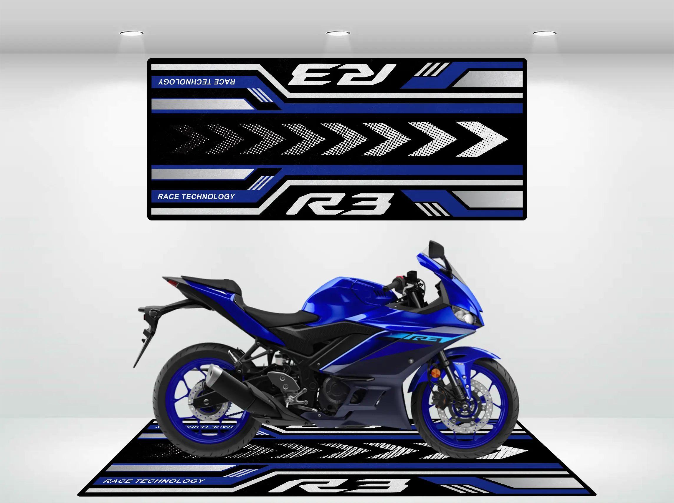 Motorcycle Mat for Yamaha R3 2025