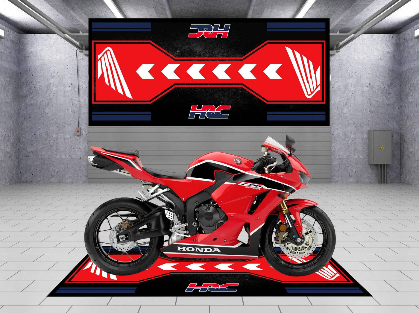 Designed Motorcycle Mat for Honda - Motorcycle Pit Mat